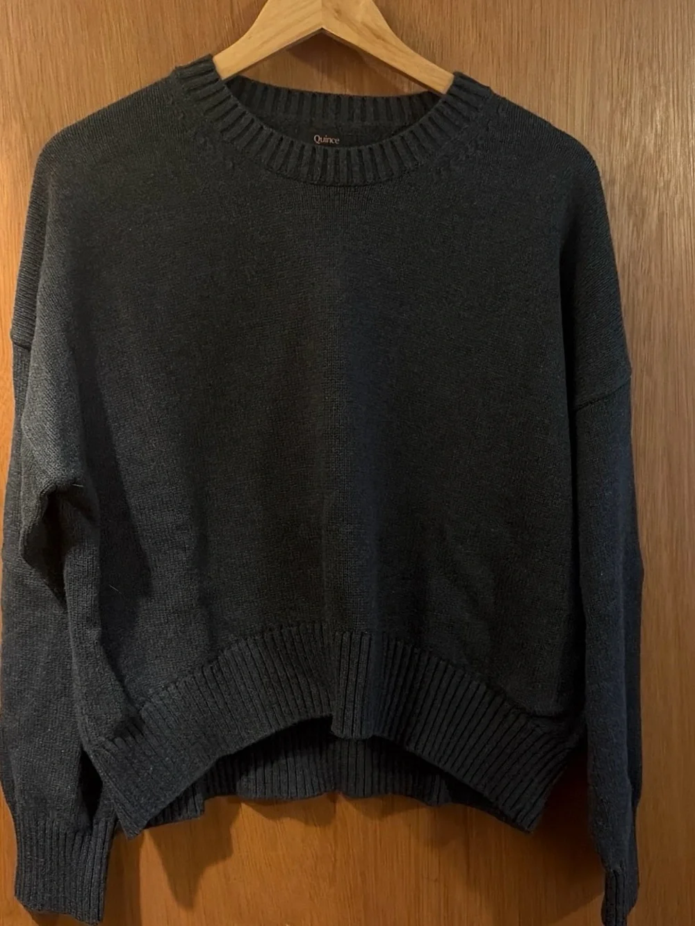 Quince 100% Organic Cotton Boyfriend Crew Sweater - Picture 3 of 4